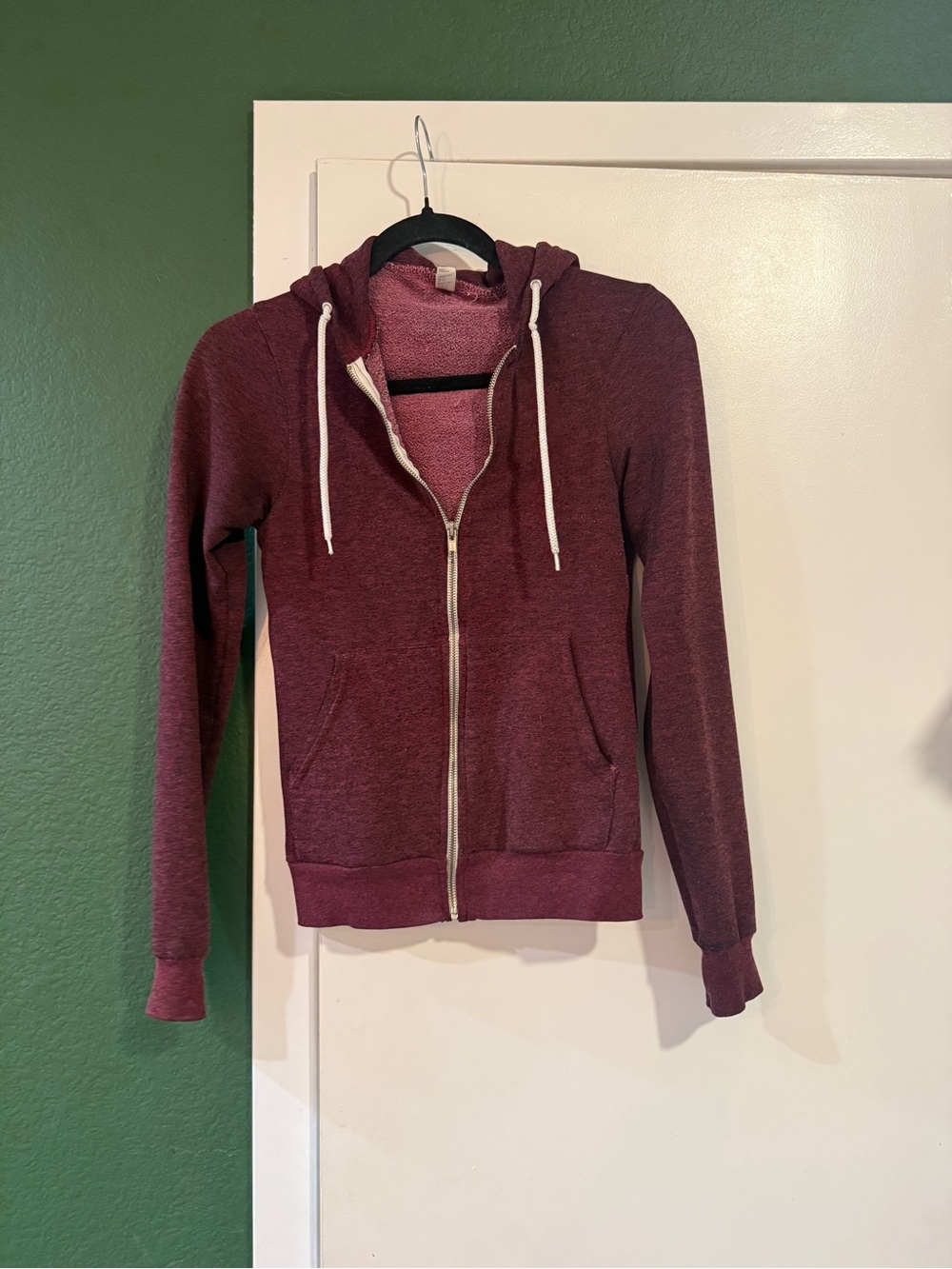 American Apparel Women's Zip Hoodie - Maroon